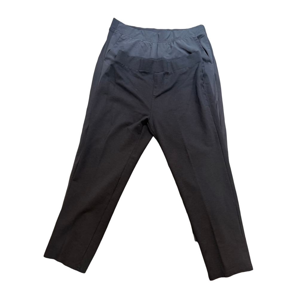 Women's SERRA Black Ankle Cropped Pants Size L 2 Pc Bundle Simple Timeless Comfy